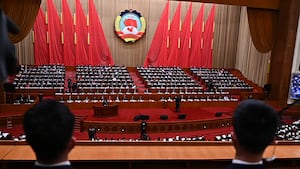 A general view shows the opening ceremony of the Chinese People's Political Consultative Conference (CPPCC) at the Great Hall of the People in Beijing on March 4, 2025.