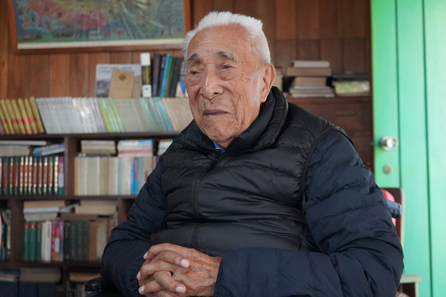 Gyalo Thondup, the second eldest brother of the Dalai Lama, at his residence in Kalimpong, India, Nov. 14, 2024.