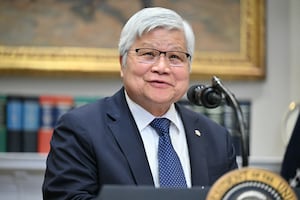 C.C. Wei, Chairman and CEO of TSMC, speaks in the Roosevelt Room of the White House on March 3, 2025, after U.S. President Donald Trump announced the chip giant will invest "at least" $100 billion in the United States to build "state of the art" chip manufacturing facilities.