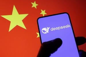 Deepseek logo and Chinese flag are seen in this illustration taken, January 28, 2025.